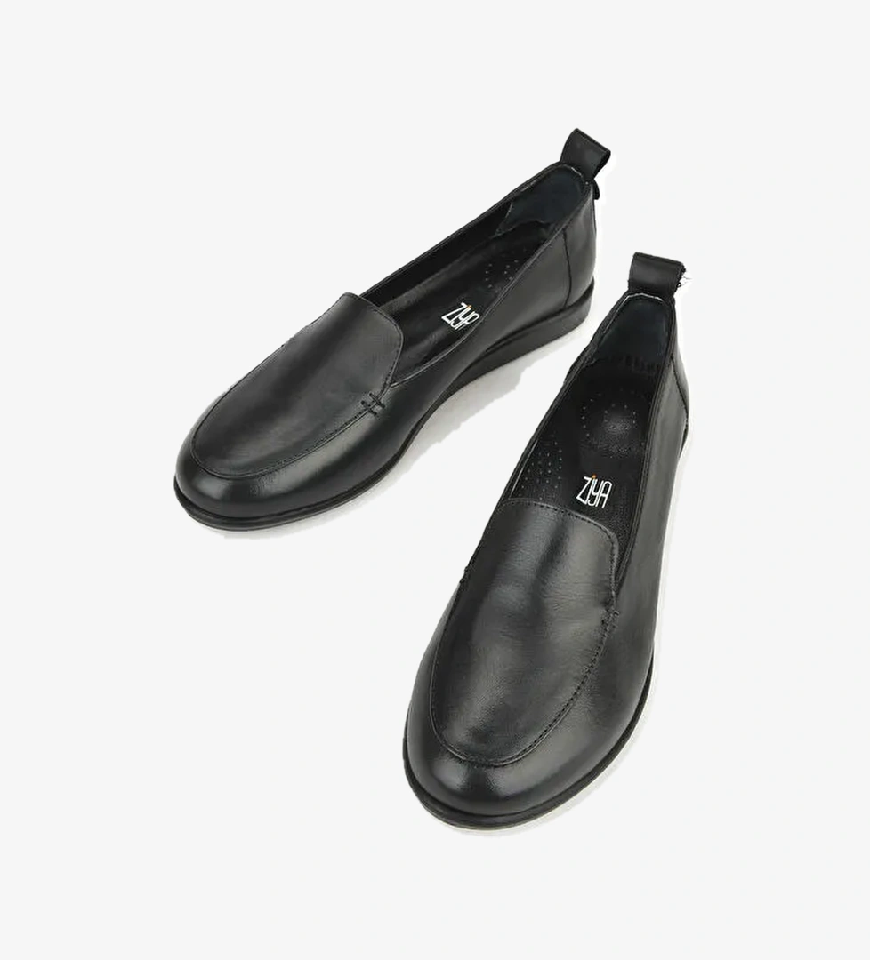 Kadın Hakiki Deri Günlük Ayakkabı 1411022Z2442 Siyah - Görsel 1