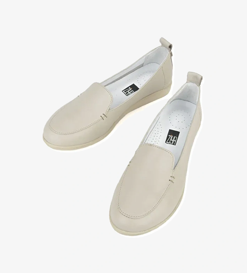 Kadın Hakiki Deri Günlük Ayakkabı 1411022Z2442 Buz