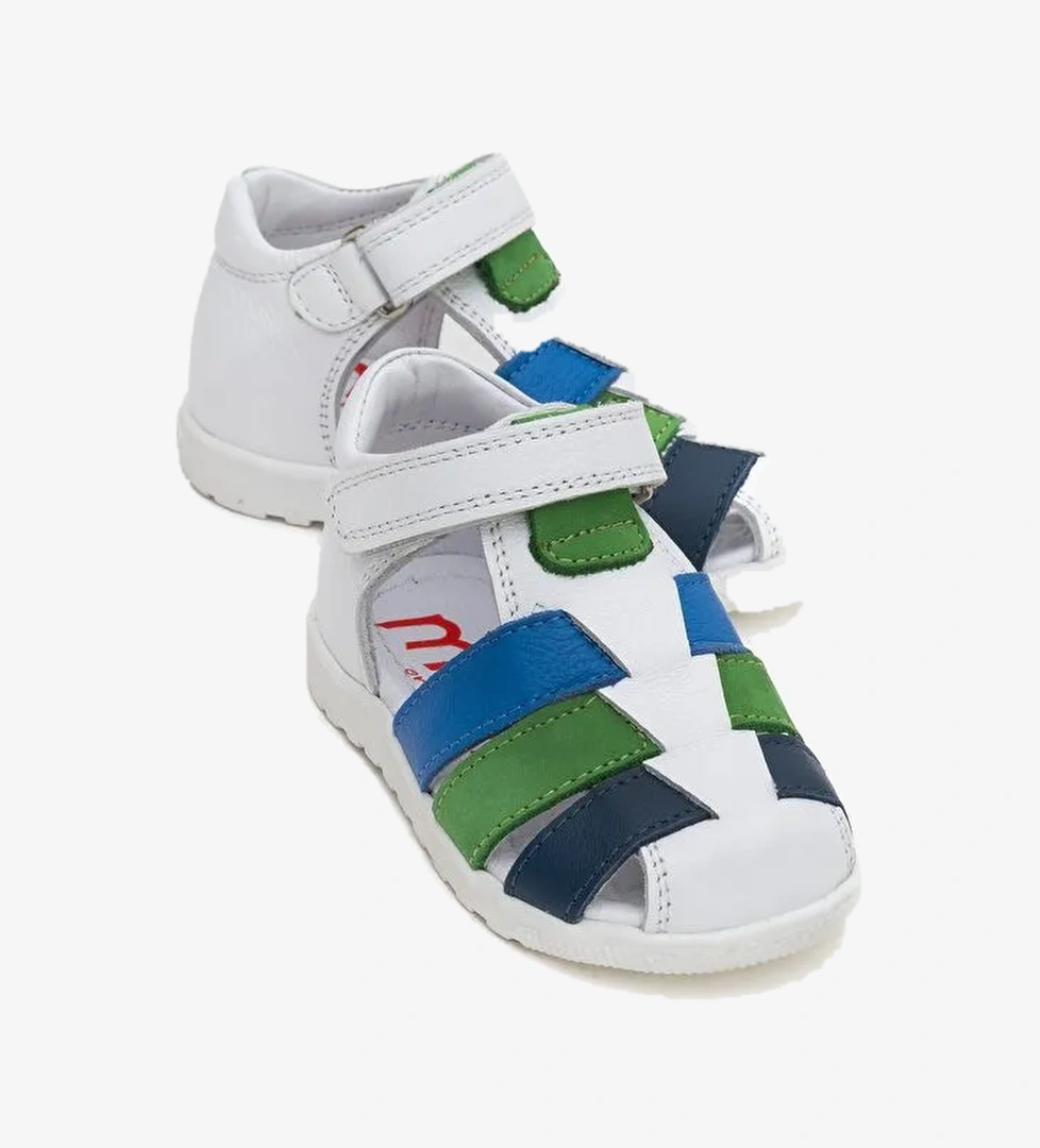 Mnpc Beyaz Mnpc Hakiki Deri Erkek Çocuk Günlük İlk Adım Ayakkabı