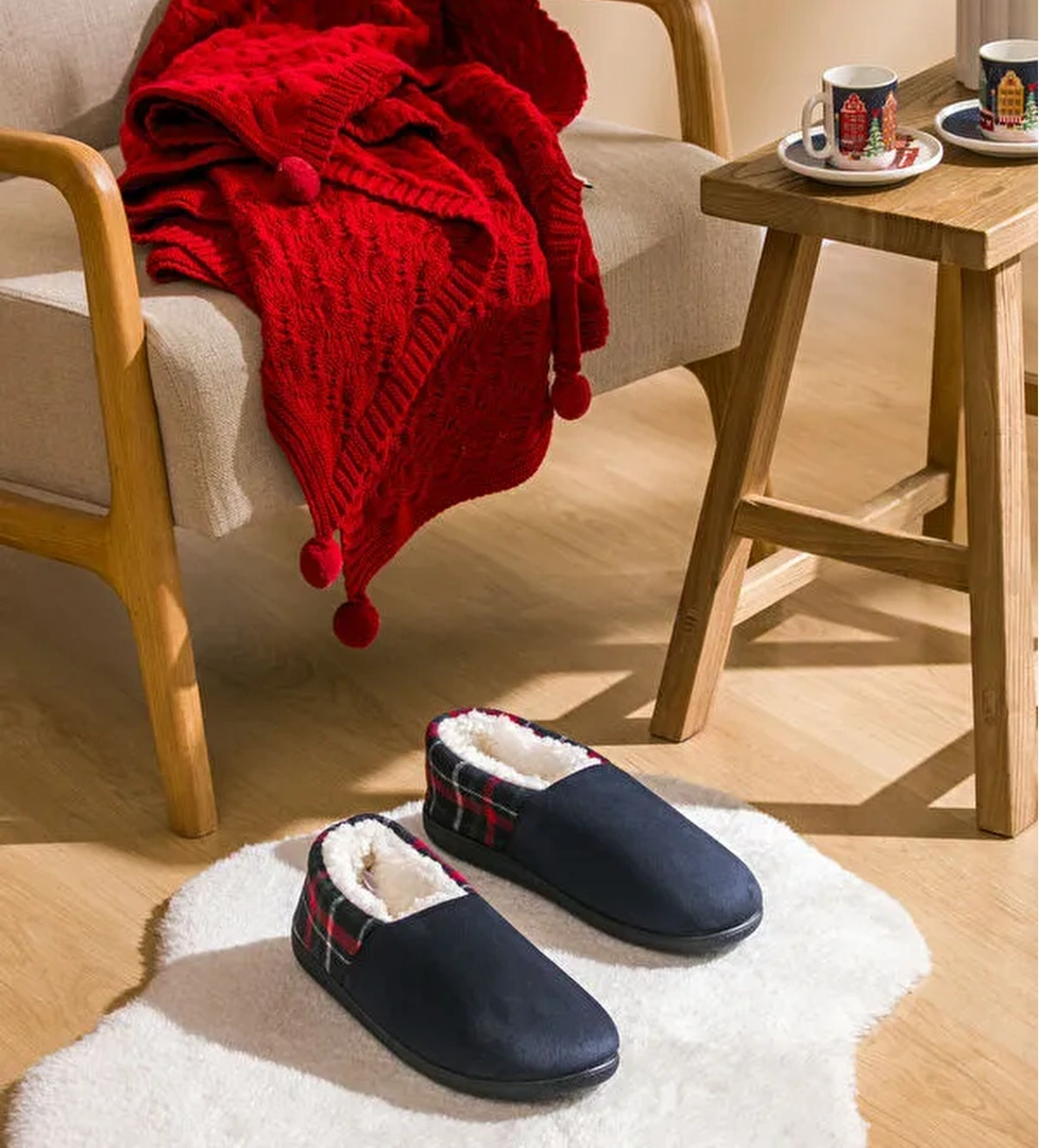 İçi Kürklü Erkek Ev Botu Panduf