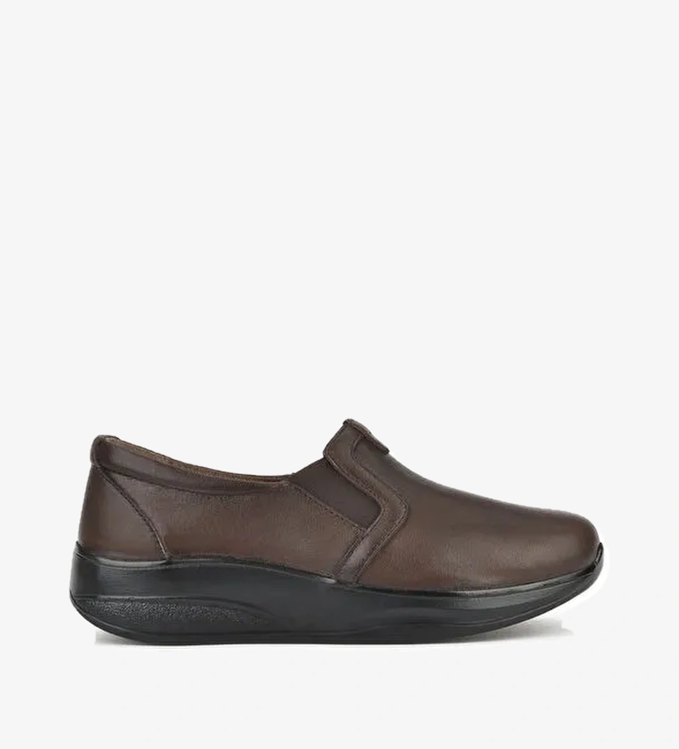 Kadın Hakiki Deri Konfor Ayakkabı 15355Z2665 Kahve