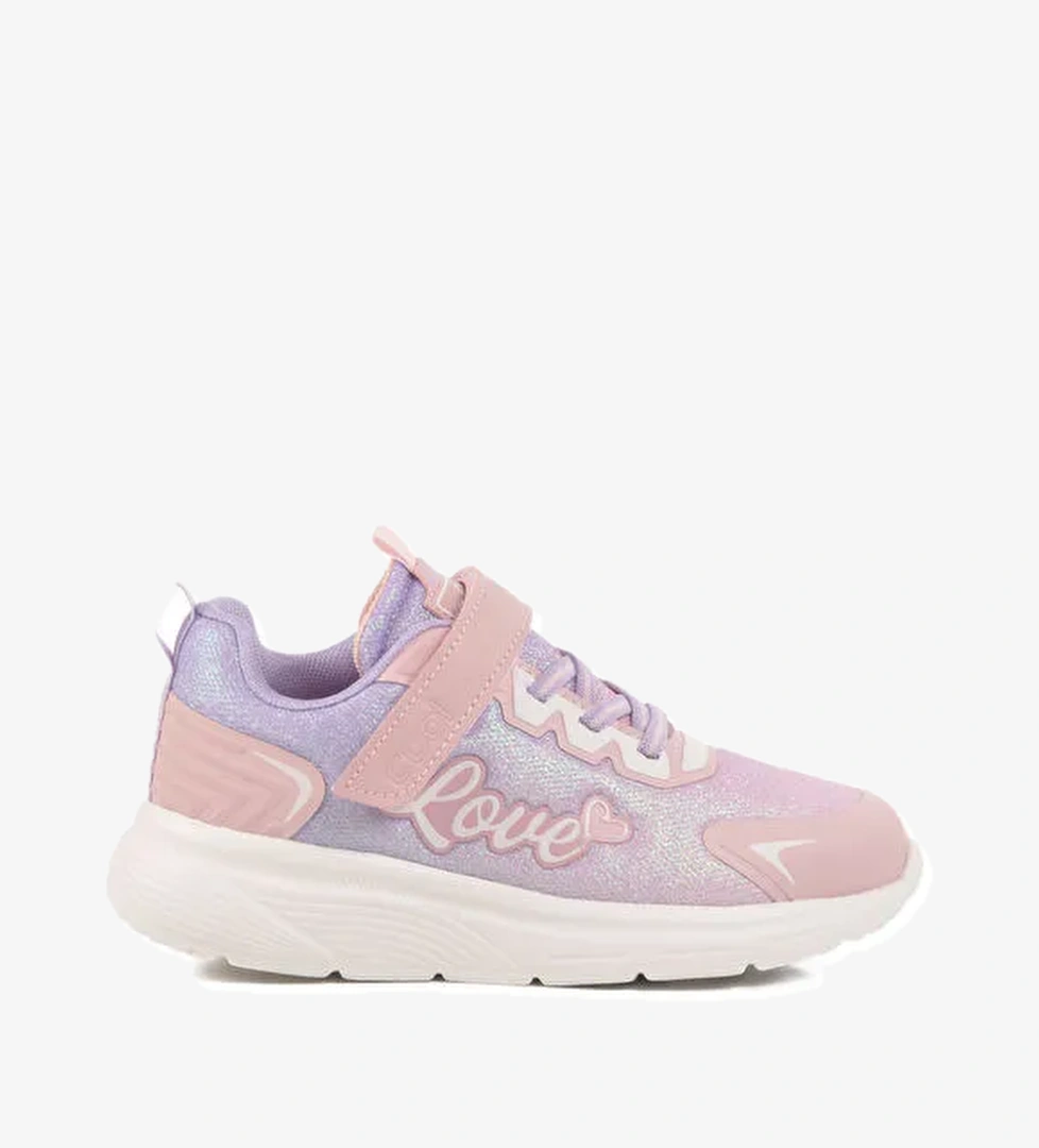 Somon Cırtlı Fileli Kız Çocuk Spor Ayakkabı Aster F - Görsel 1