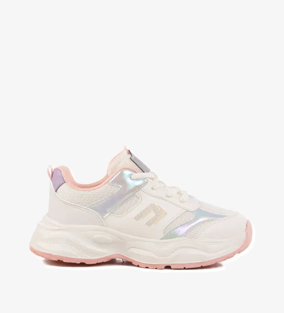 Gümüş Fileli Hafif Hava Alabilen Kız Çocuk Spor Ayakkabı Birian F