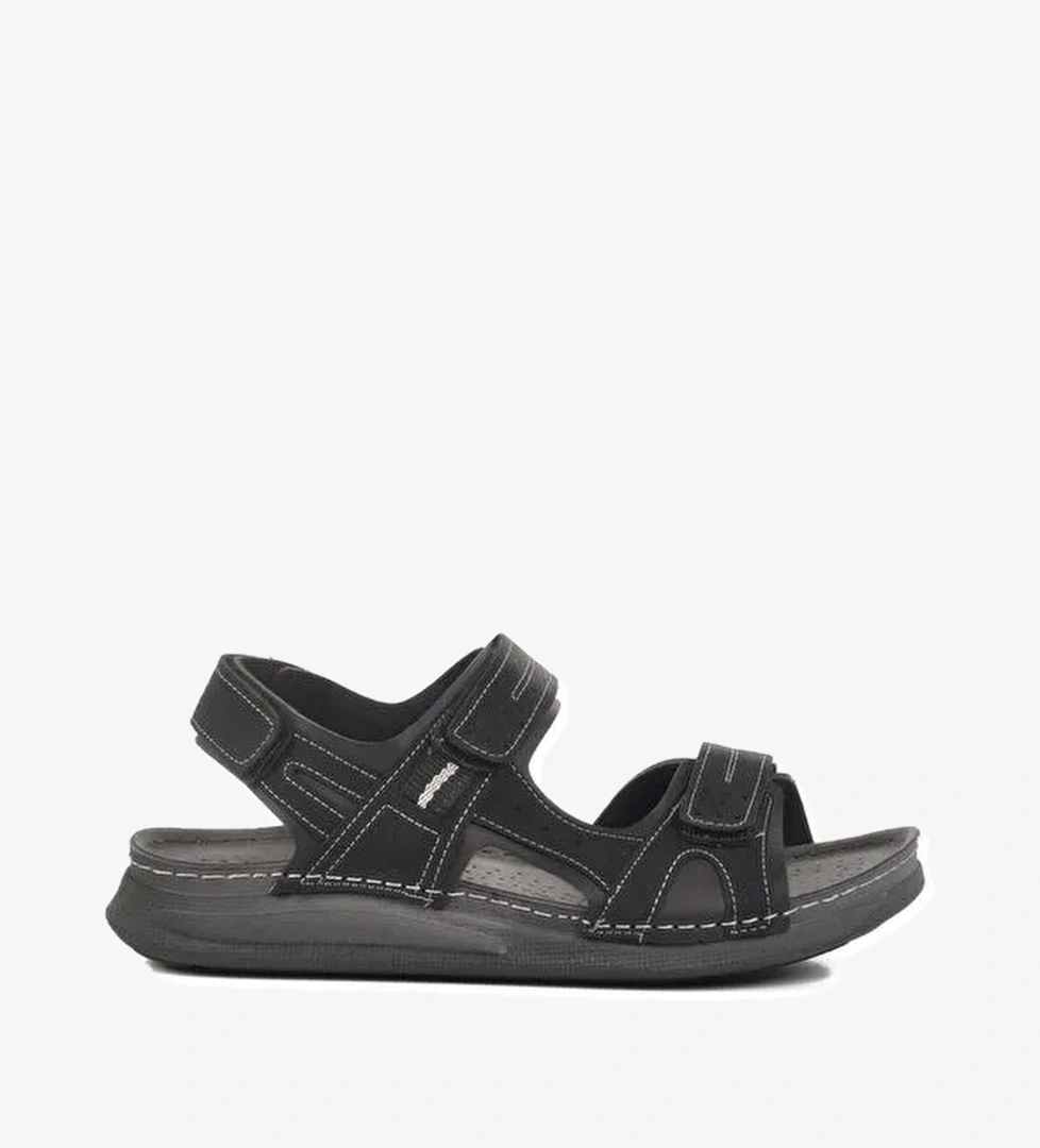 Siyah Anatomik Cırtlı Erkek Spor Sandalet 86.002 M - Görsel 1