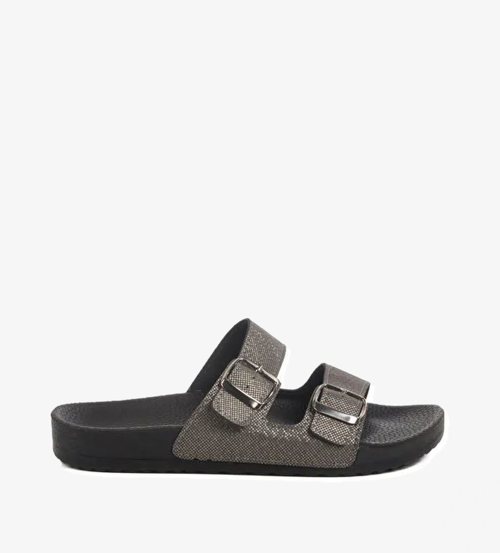 Platin Çift Bantlı Kadın Terlik 43.001 Z - Görsel 1