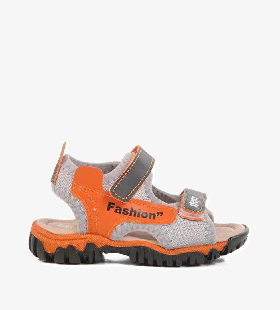 Siyah Cırtlı Ortopedik Spor Sandalet 25T102 B - Görsel 1