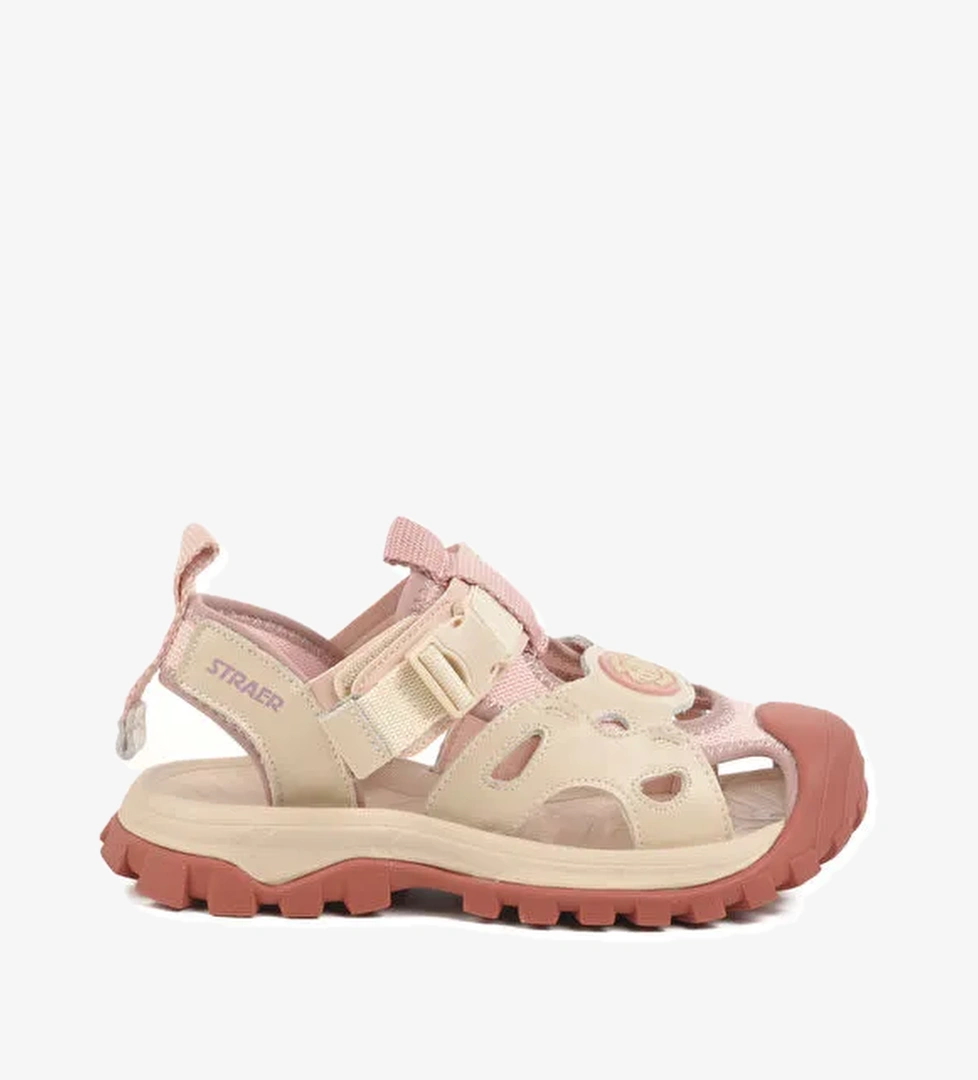 Pembe Cırtlı Hafif Unisex Çocuk Spor Sandalet 25Y614 F