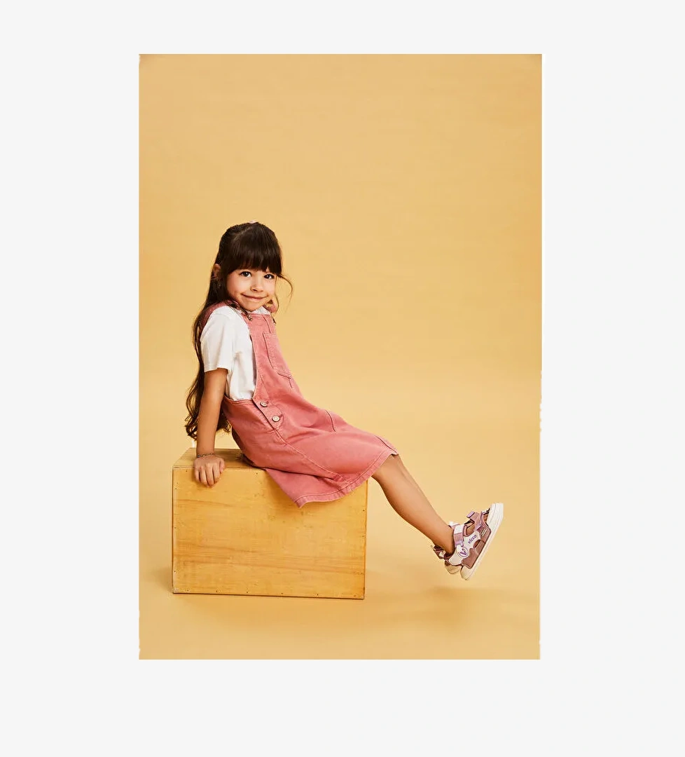 Wonder Hafif Kız Bebek Pudra Sandalet - Görsel 1