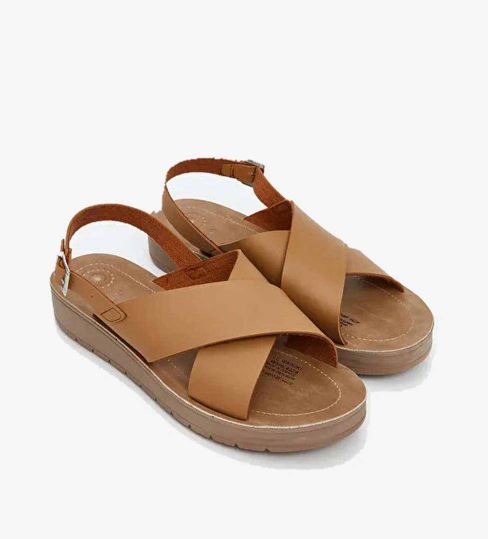 Çapraz Bantlı Kadın Sandalet - Görsel 1