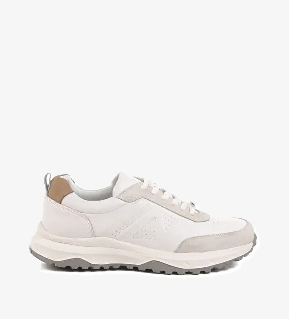 Beyaz Hakiki Deri Erkek Casual Ayakkabı Ciksa M