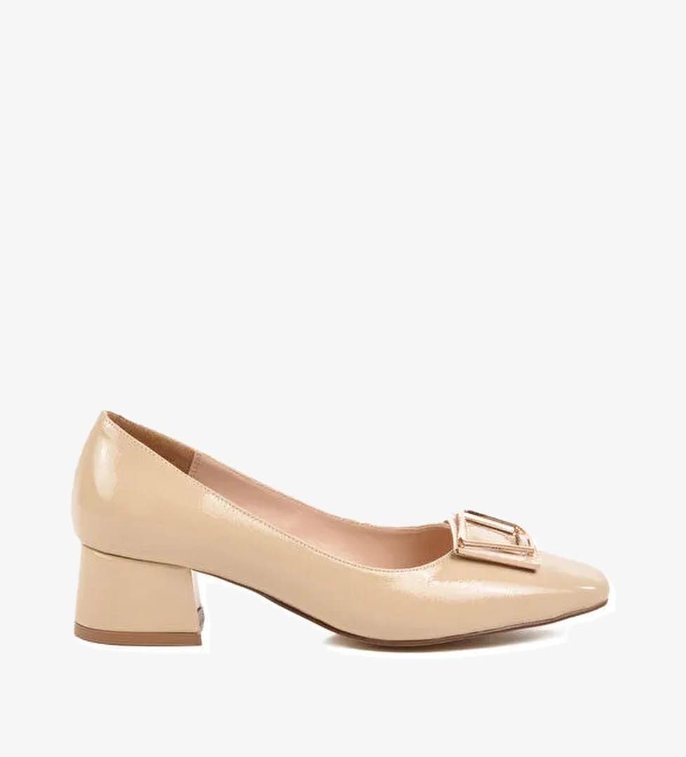 Bej Rugan Kadın Abiye Ayakkabı 704144 Z - Görsel 1