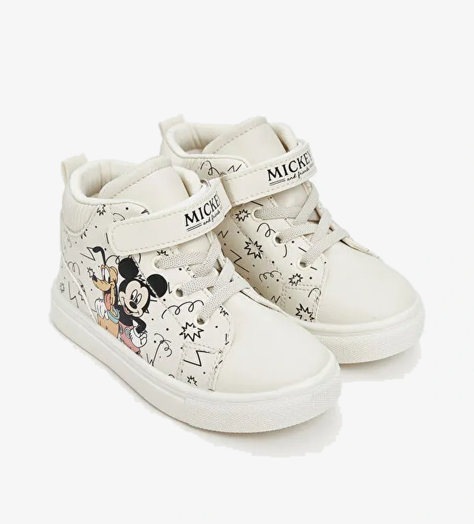 Mickey Mouse Baskılı Erkek Bebek Spor Ayakkabı - Görsel 1