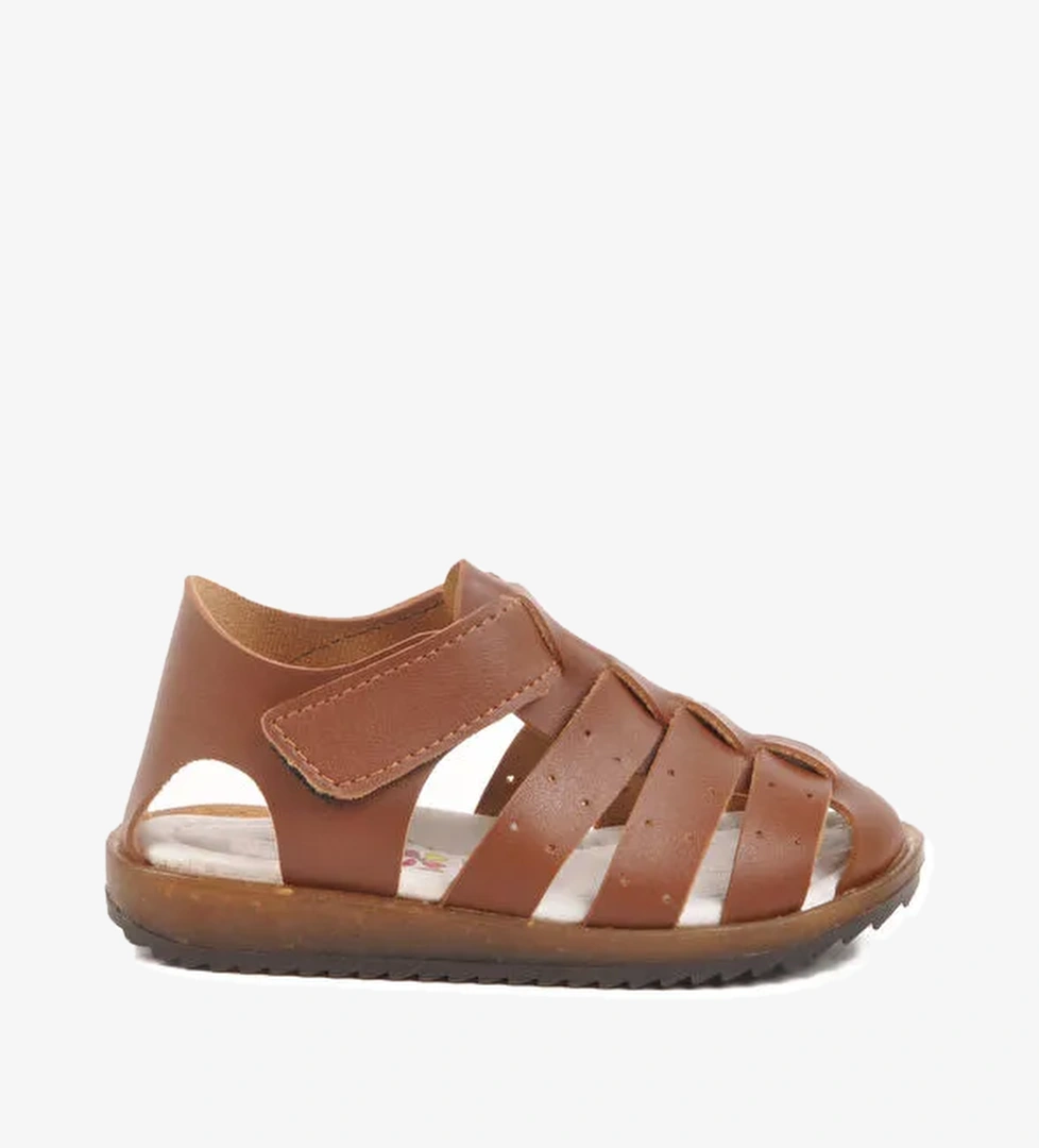 Taba Cırtlı Hafif Unisex Çocuk Sandalet 17370 B