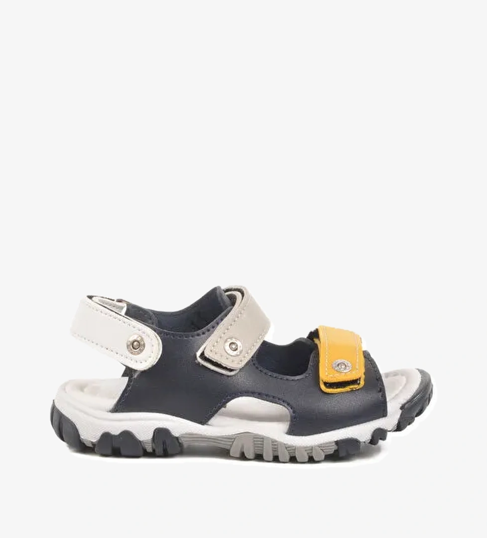 Lacivert Gri Cırtlı Erkek Çocuk Spor Sandalet 173110 P