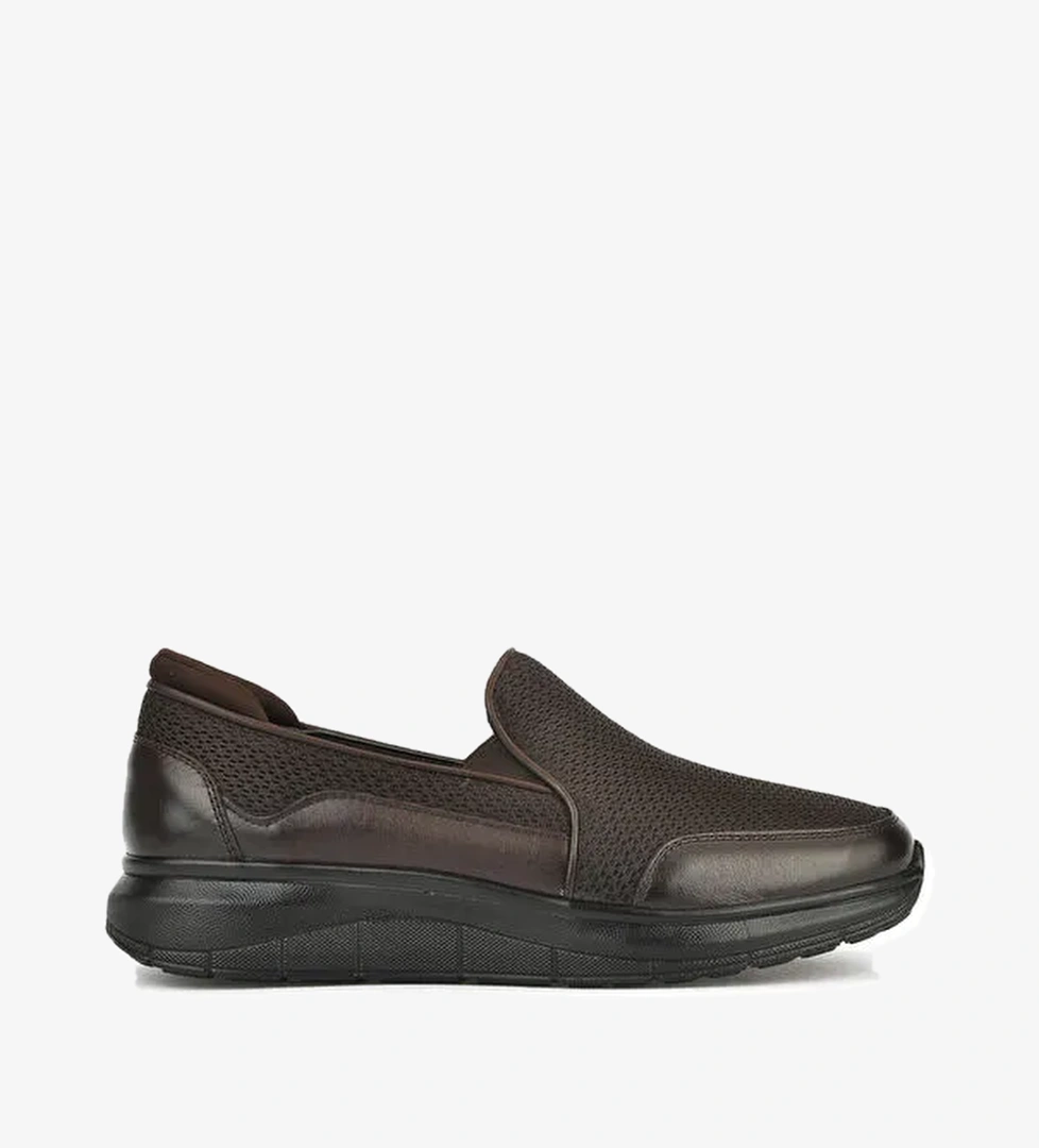 Erkek Hakiki Deri Konfor Ayakkabı 151123Z3680 Kahve - Görsel 1