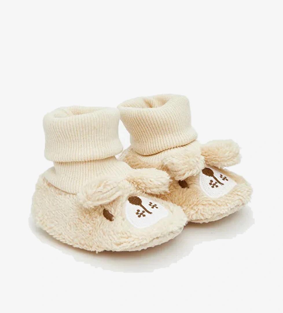 Hayvan Figürlü Erkek Bebek Çoraplı Ev Ayakkabısı - Görsel 1