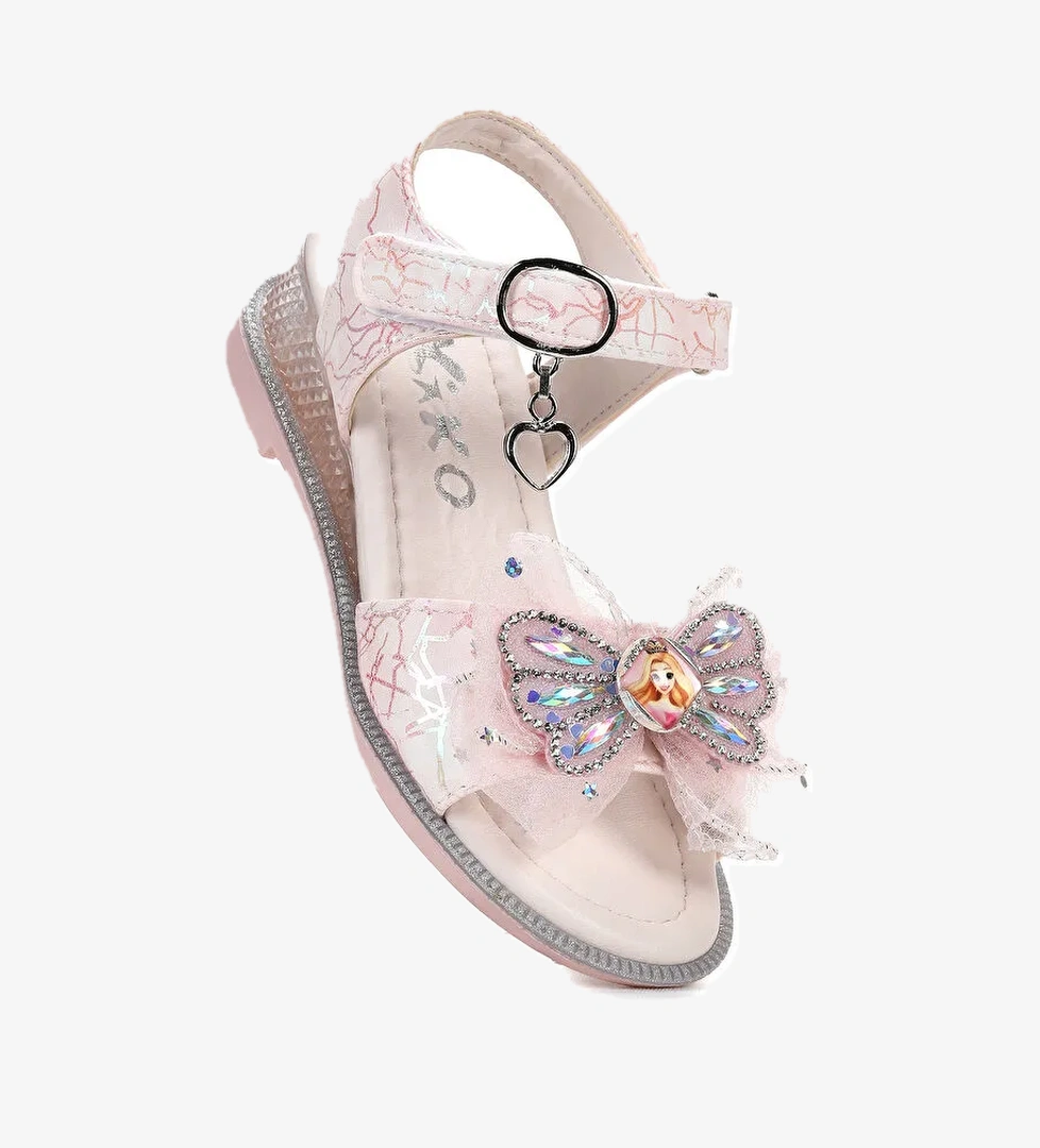 Pige Fiyonklu Kız Çocuk Sandalet Ayakkabı - Görsel 1