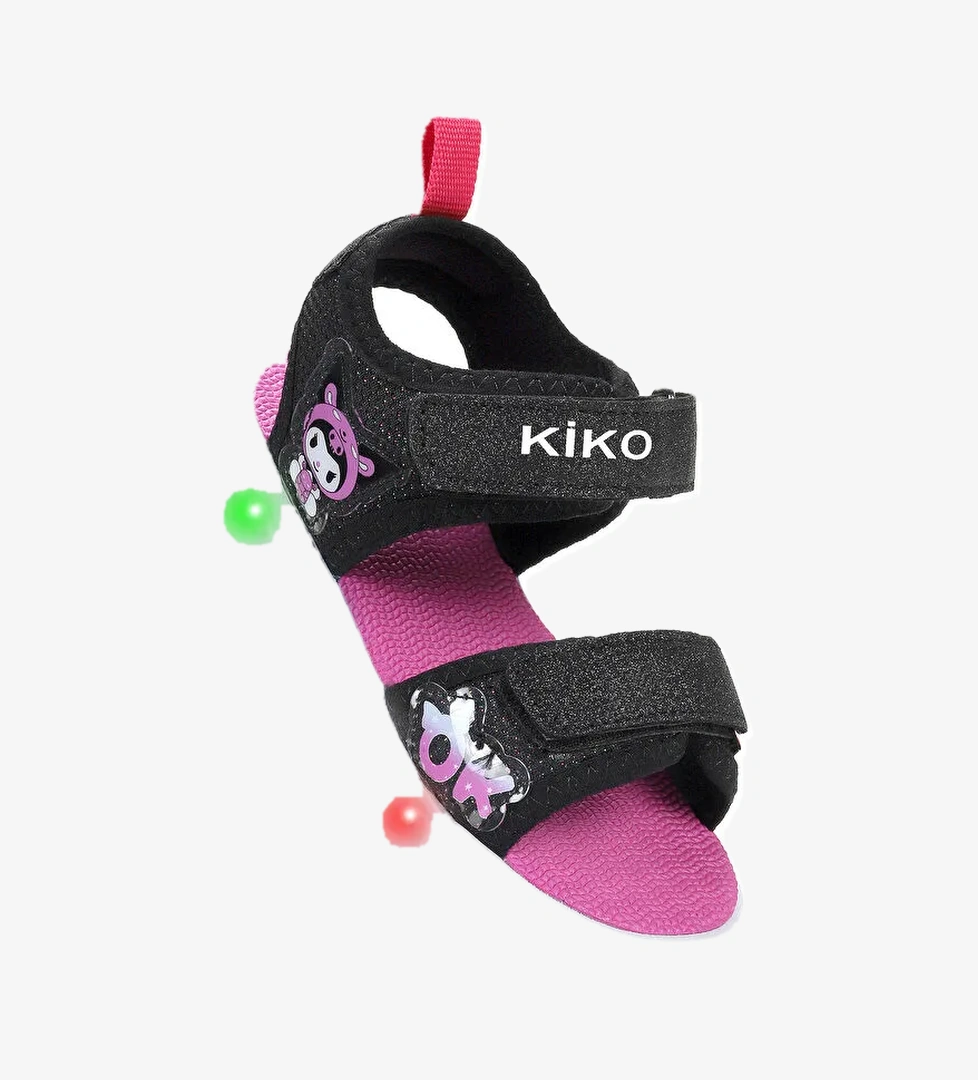 Kuruza Günlük Işıklı Cırtlı Kız Bebek Sandalet Ayakkabı - Görsel 1