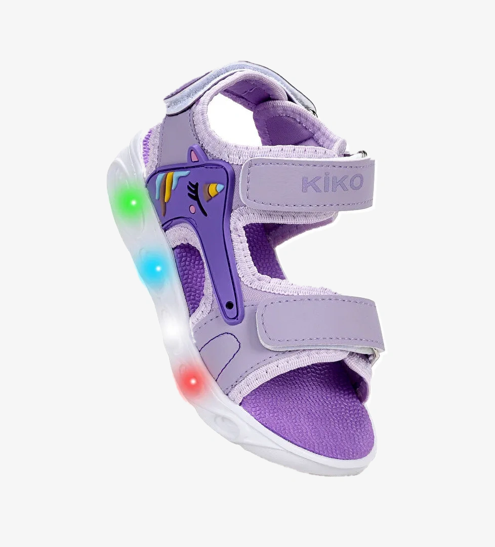 Günlük Işıklı Cırtlı Kız Bebek Sandalet Ayakkabı - Görsel 1