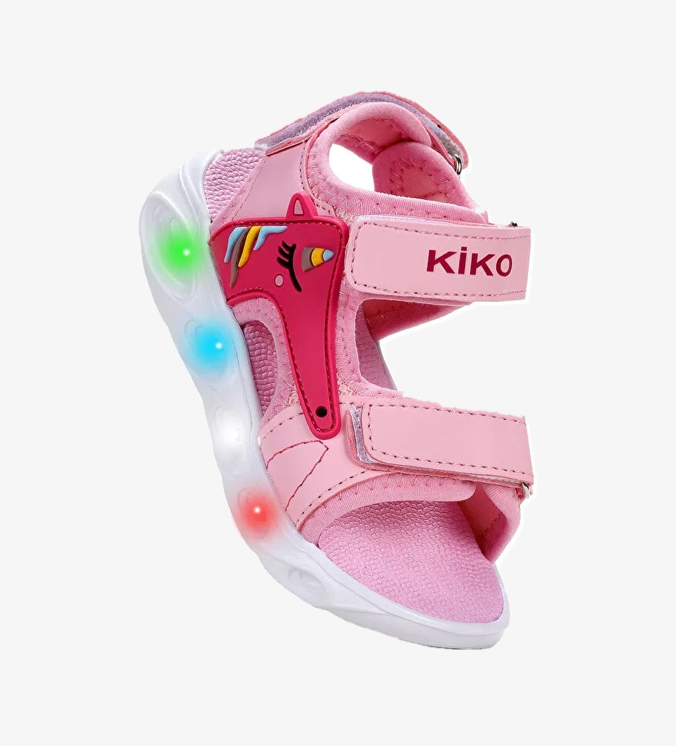 Günlük Işıklı Cırtlı Kız Bebek Sandalet Ayakkabı