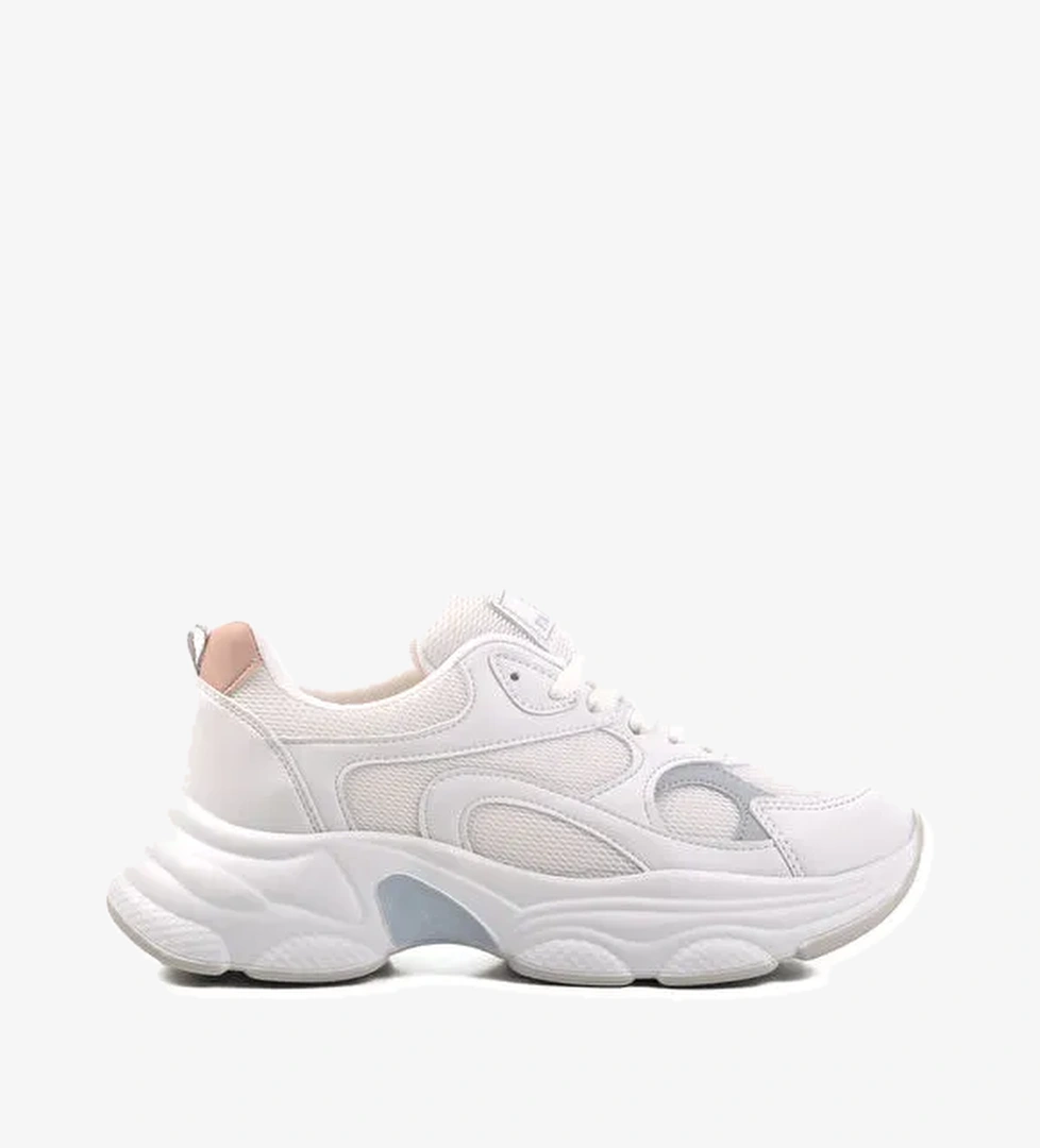 Beyaz Mavi Fileli Kadın Spor Ayakkabı 164 G