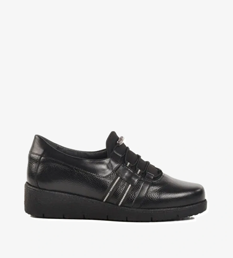 Ayakmod Siyah Kahve Hakiki Deri Kadın Günlük Ayakkabı Bb0121 Z model görseli