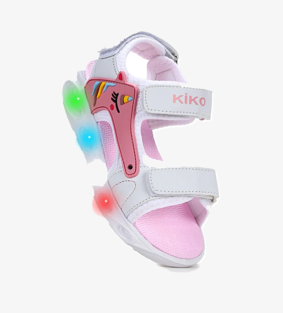 Günlük Işıklı Cırtlı Kız Çocuk Sandalet Ayakkabı