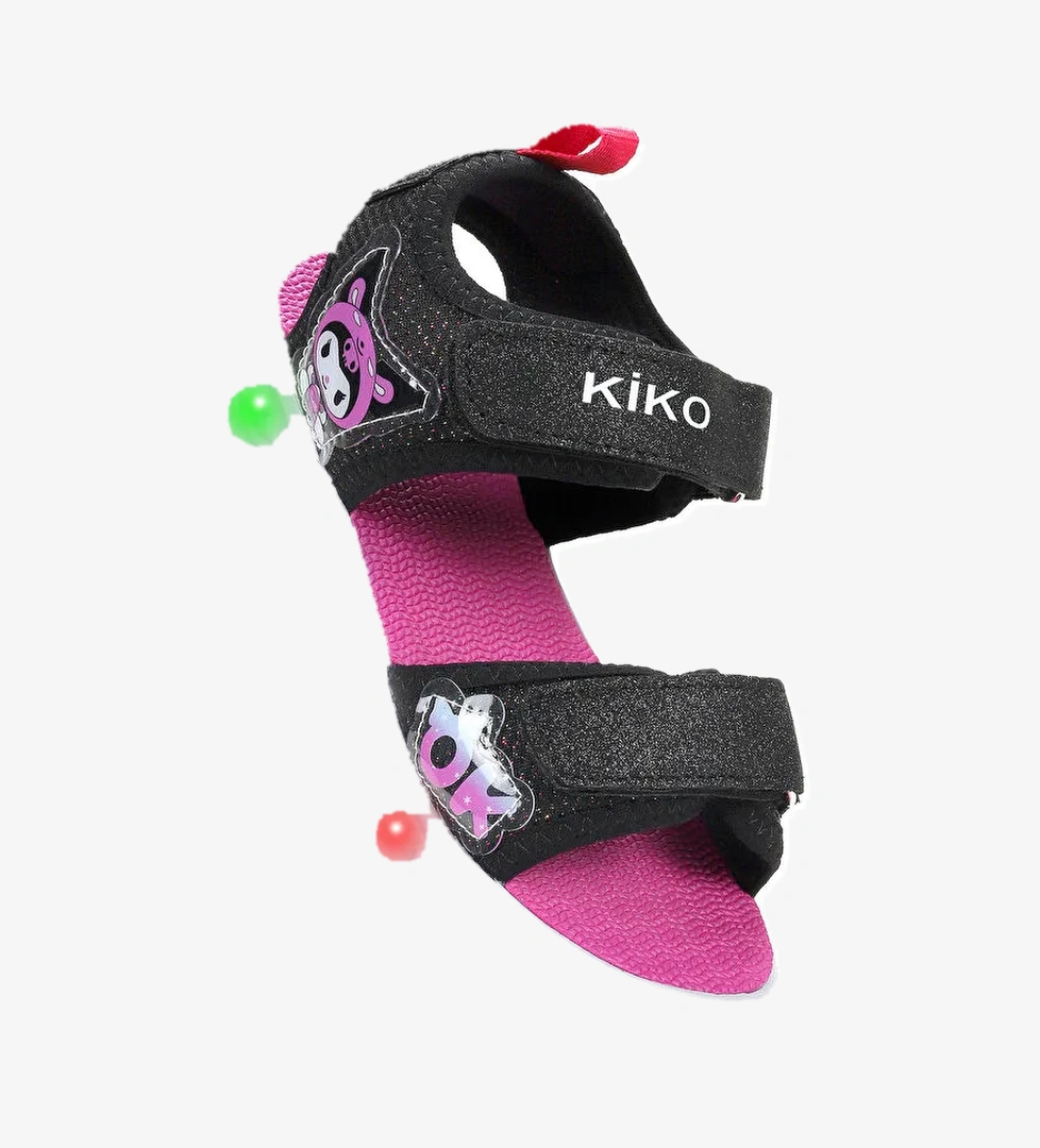 Kuruza Günlük Işıklı Cırtlı Kız Çocuk Sandalet Ayakkabı