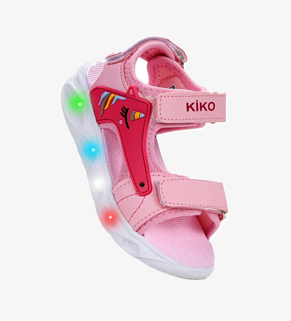 Günlük Işıklı Cırtlı Kız Çocuk Sandalet Ayakkabı