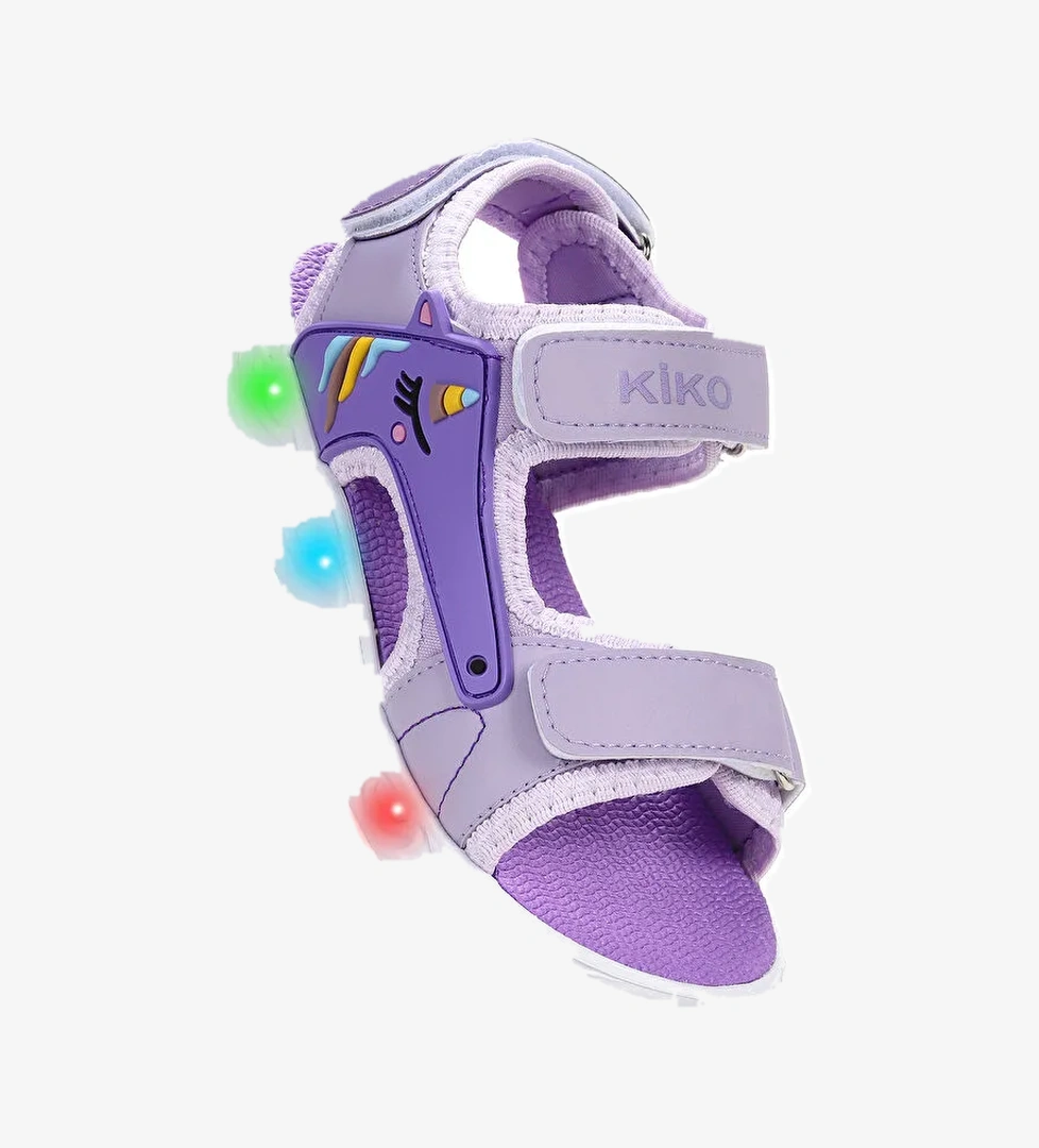 Günlük Işıklı Cırtlı Kız Çocuk Sandalet Ayakkabı - Görsel 1