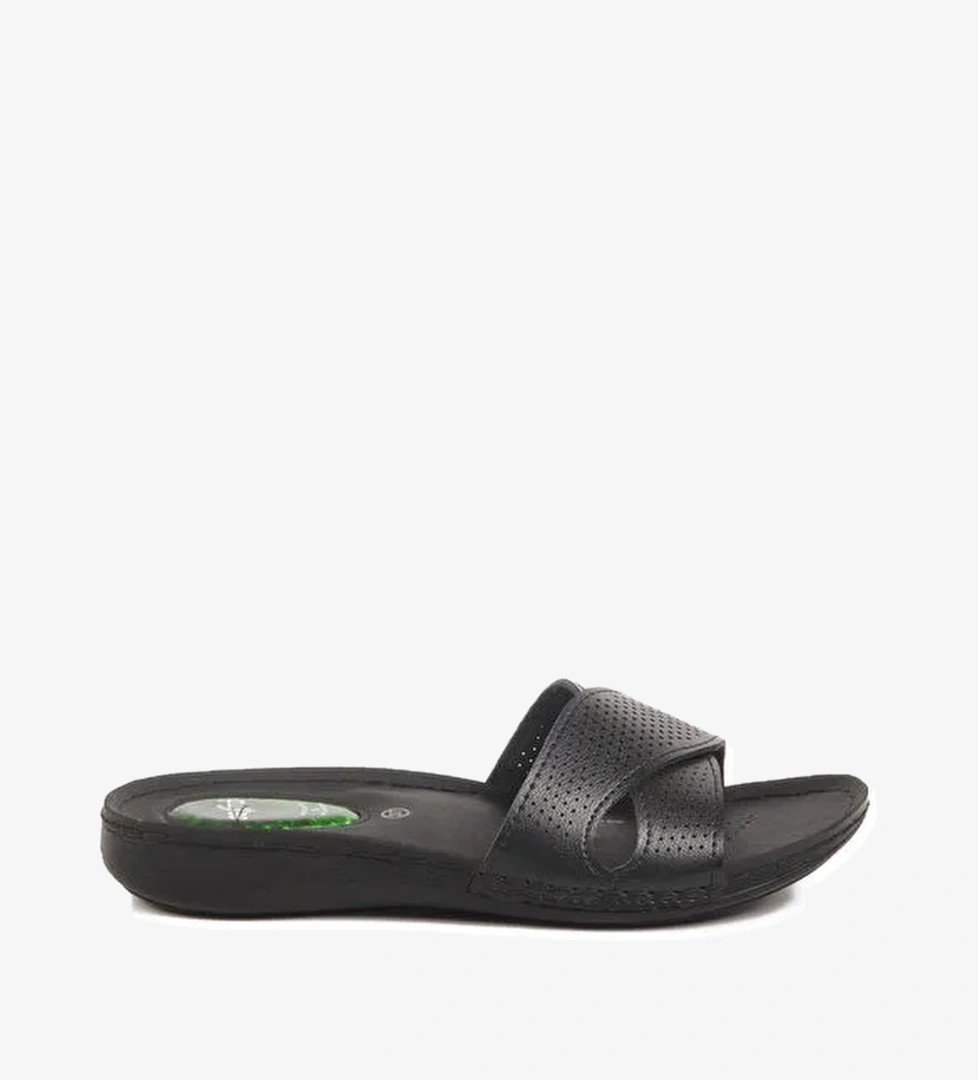 Siyah Jel Taban Anatomik Kadın Terlik 6806 Z