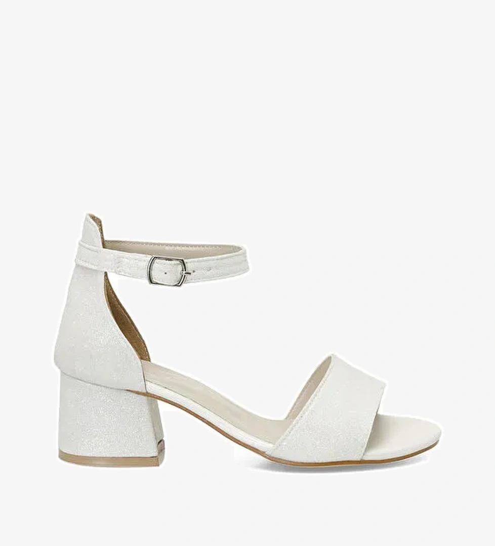 TERE F 5FX Beyaz Kız Çocuk Topuklu Ayakkabı - Görsel 1