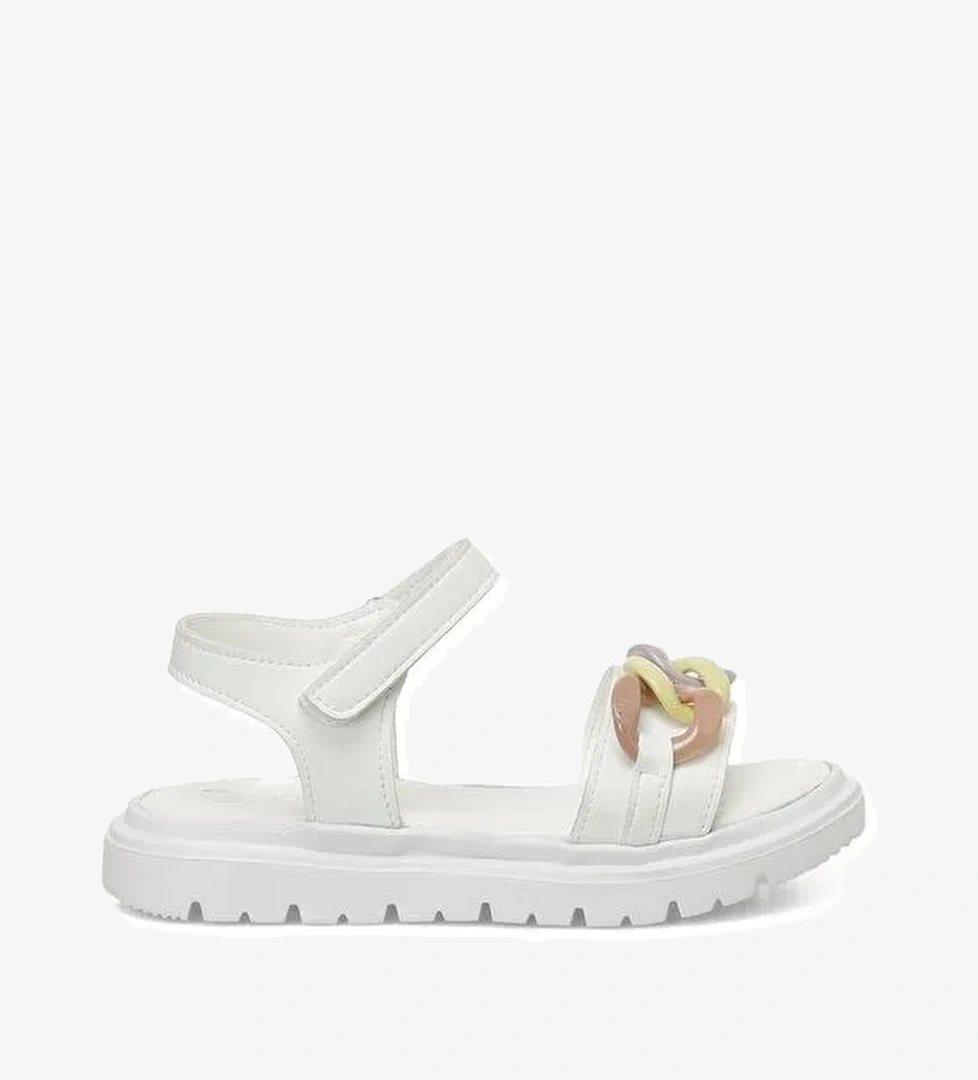 ZIN F 5FX Beyaz Kız Çocuk Sandalet - Görsel 1