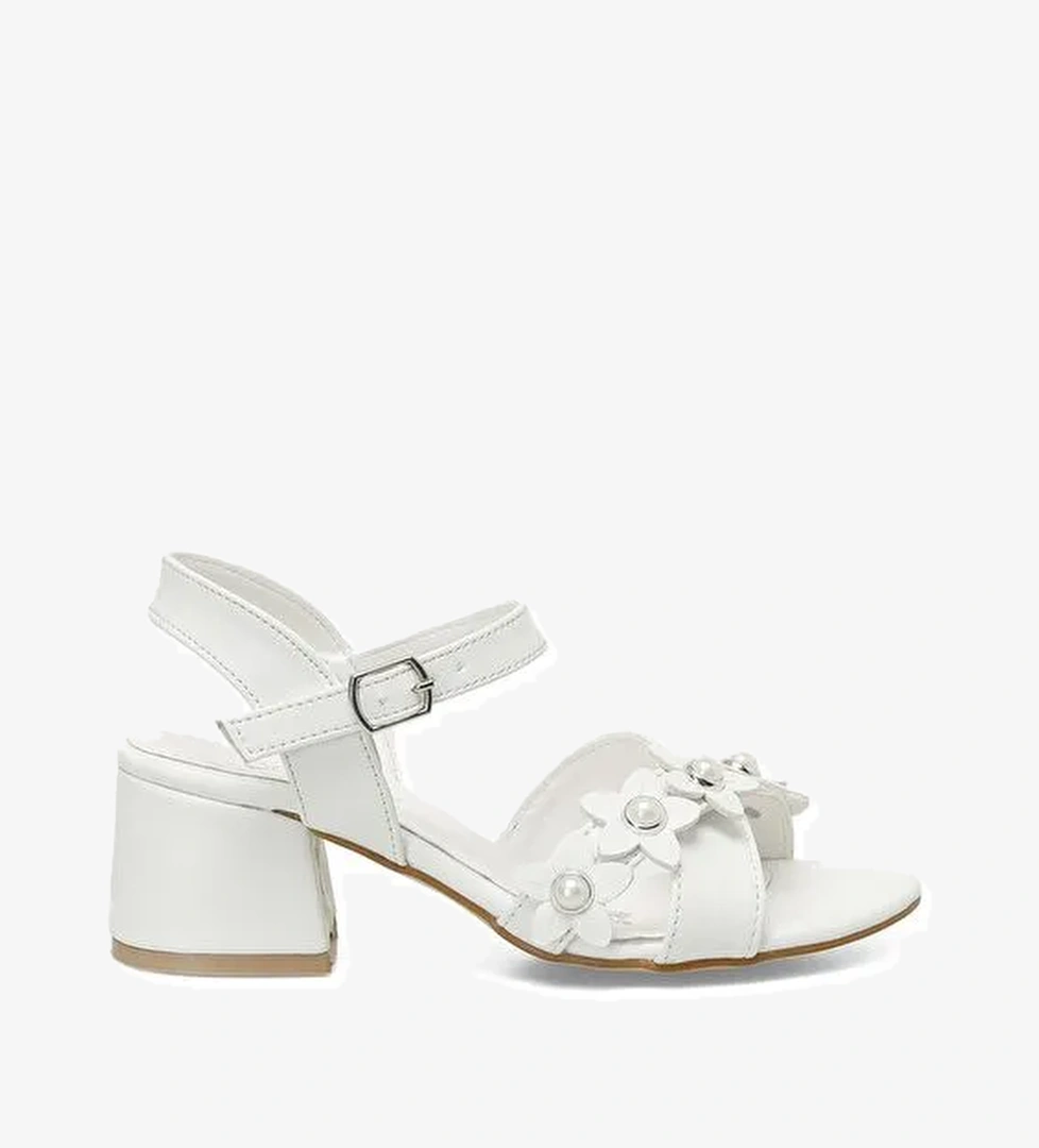 SIMONY F 5FX Beyaz Kız Çocuk Topuklu Ayakkabı - Görsel 1