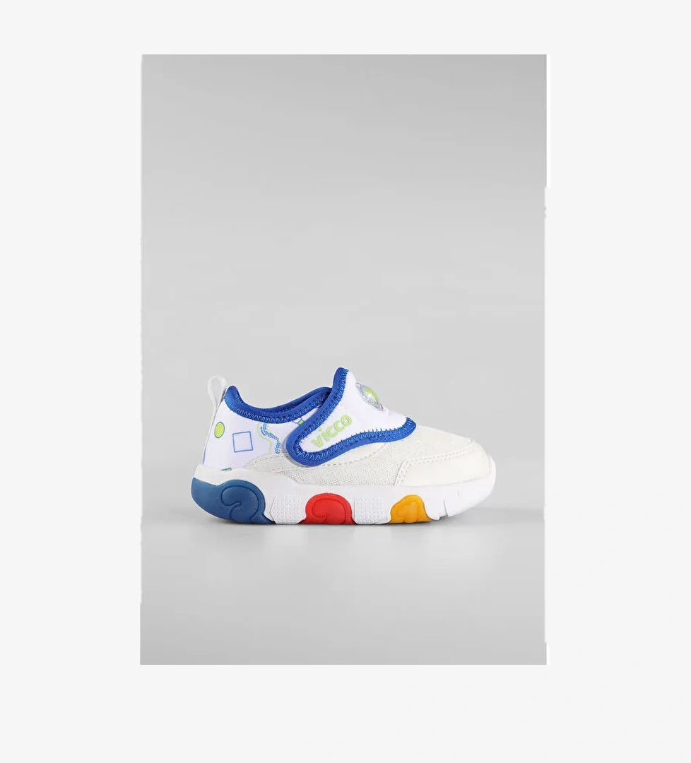 Vicco Sort Işıklı Erkek Bebek Beyaz/Saks Mavi Spor Ayakkabı model görseli