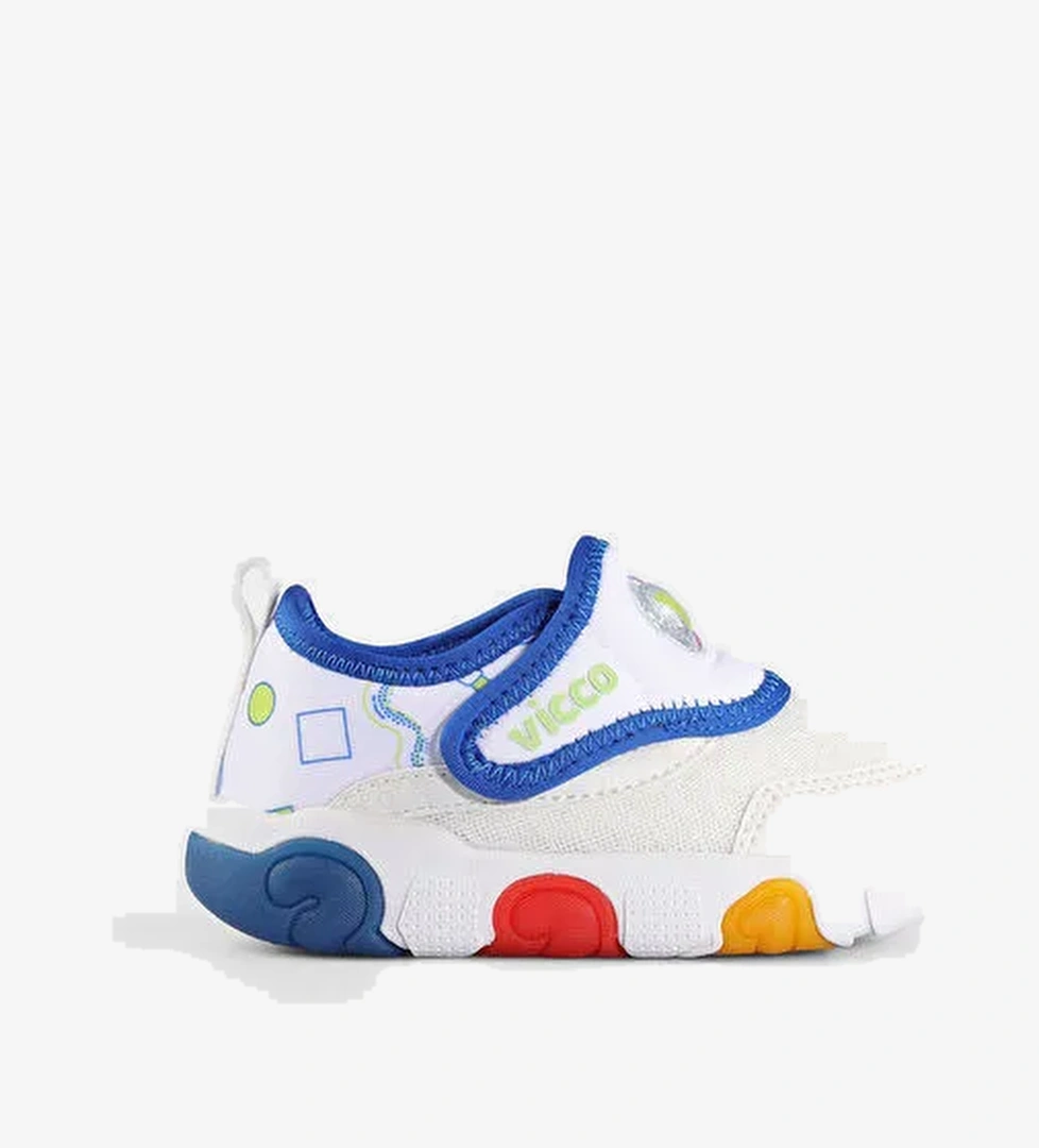 Vicco Sort Işıklı Erkek Okul Öncesi Beyaz/Saks Mavi Spor Ayakkabı model görseli