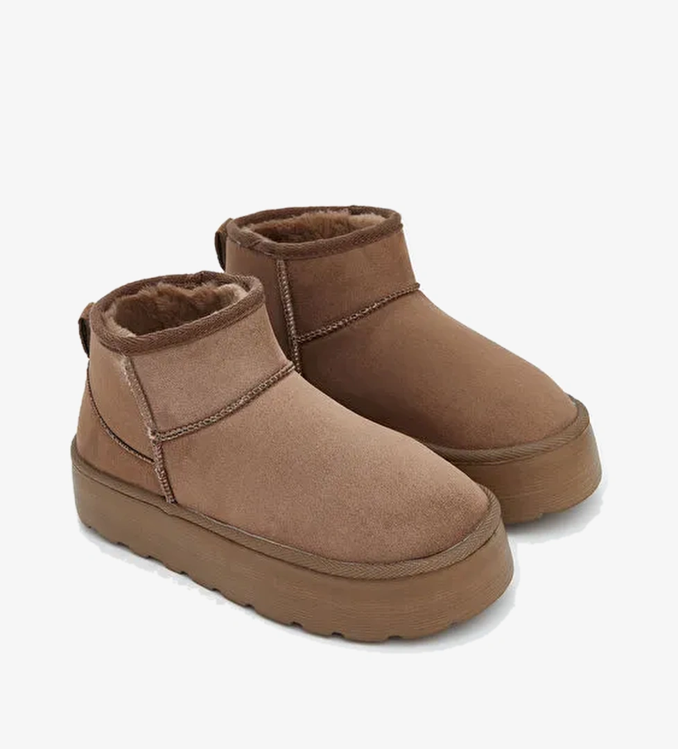 Lcw Steps Kahverengi Lcw Steps Süet Görünümlü Kadın Bot