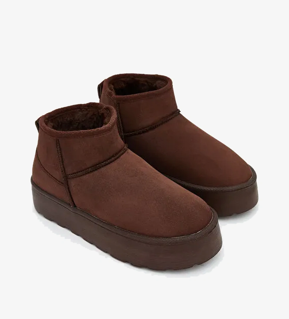 Lcw Steps Kahverengi Lcw Steps Süet Görünümlü Kadın Bot