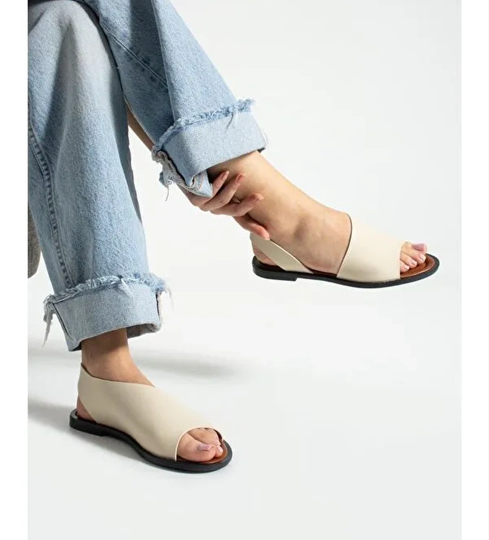 Kleopetra Model Yanları Açık Kadın Sandalet - Görsel 1