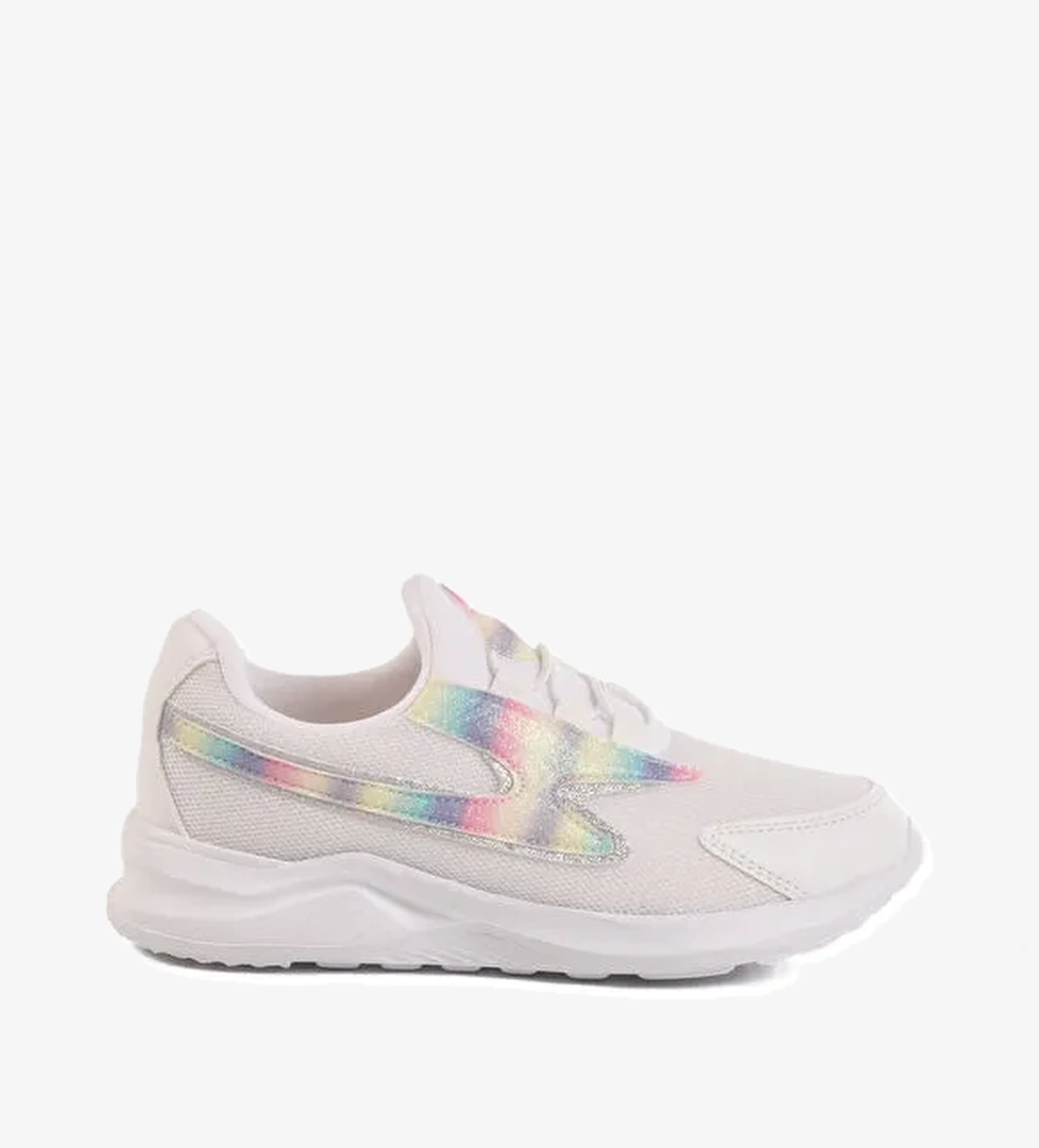 Ayakmod Pudra Beyaz Fileli Hafif Kız Çocuk Spor Ayakkabı Archway F model görseli