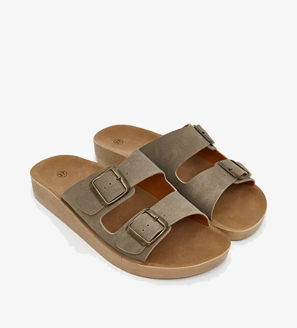 Lcw Steps Bej Lcw Steps Çift Bantlı Kadın Terlik