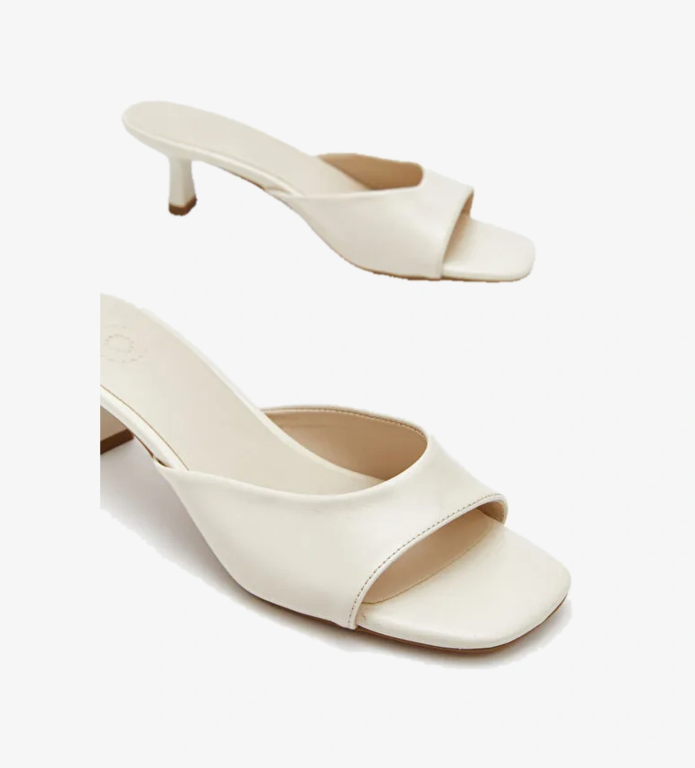 Lcw Steps Yeşil Lcw Steps Deri Görünümlü Kadın Topuklu Terlik