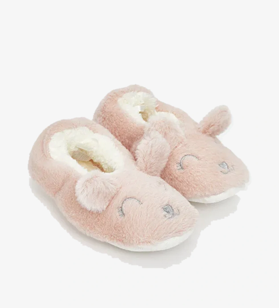 Lc Waikiki Pelüş Kız Bebek Ev Ayakkabısı Panduf model görseli