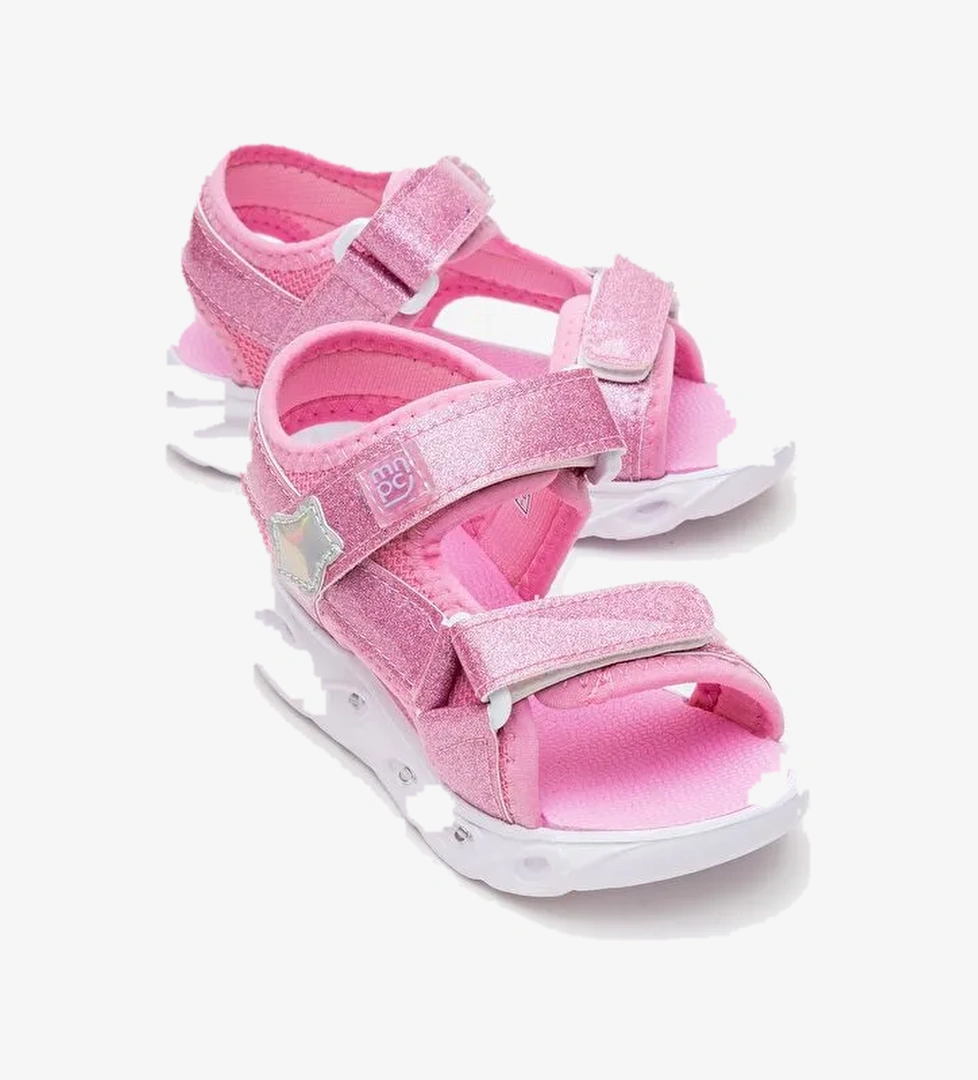 Mnpc Kız Çocuk Pembe Işıklı Anatomik Hafif Günlük Sandalet model görseli