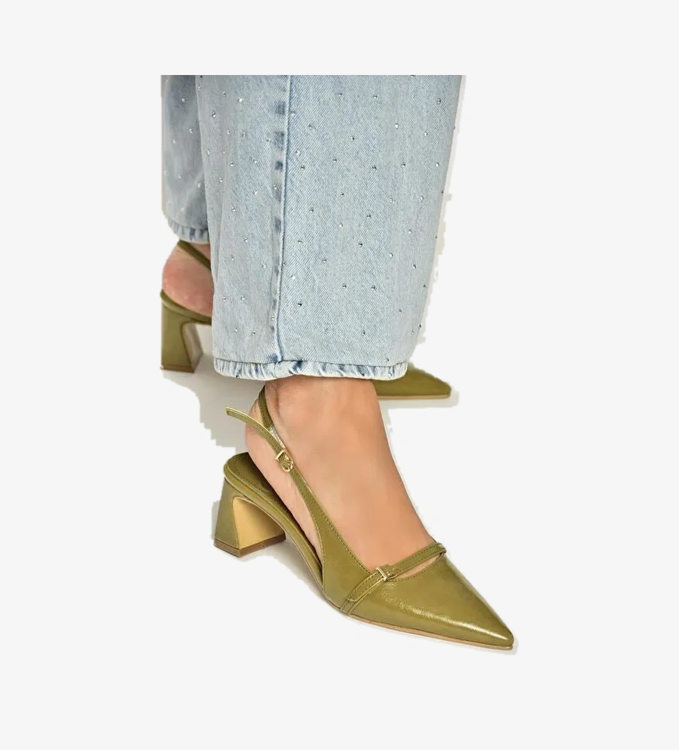 Yeşil Kadın Topuklu Ayakkabı U6540787