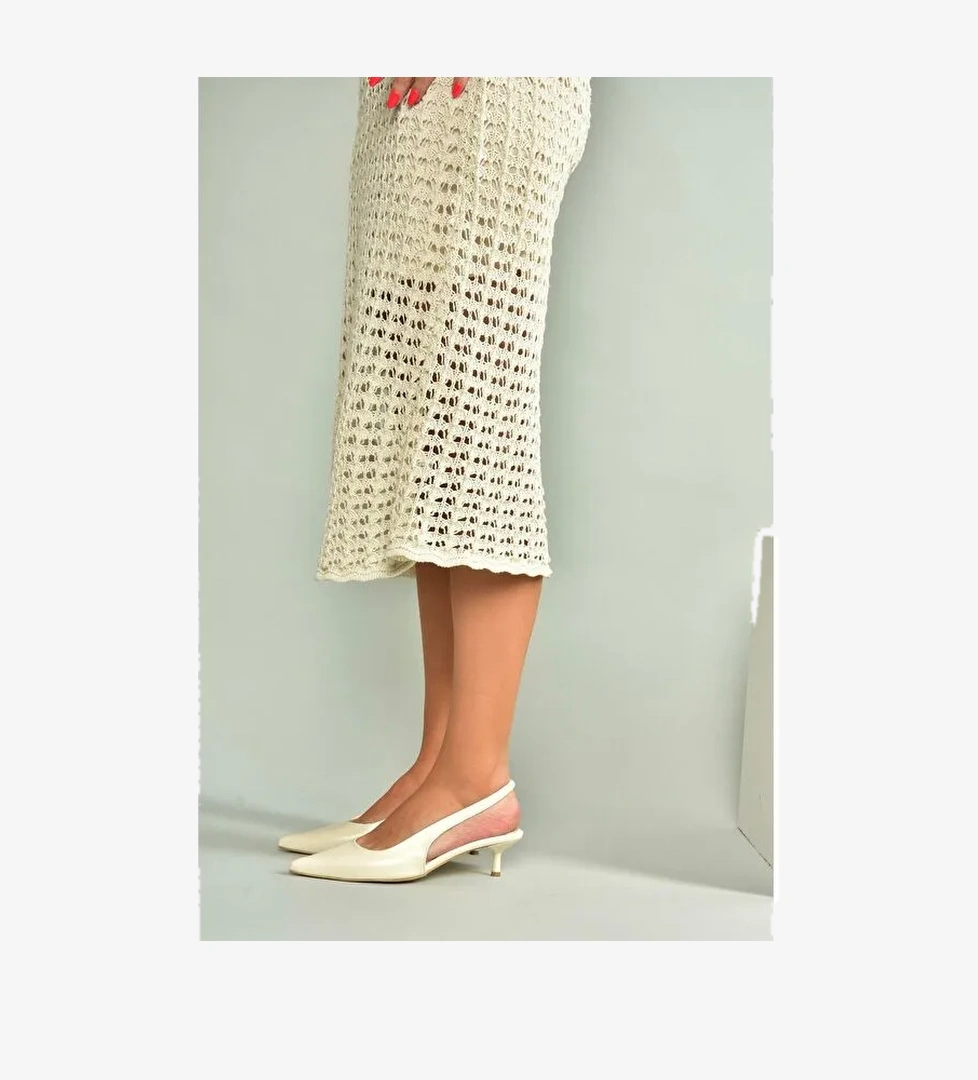 Bej Kadın Topuklu Ayakkabı U5184398 - Görsel 1