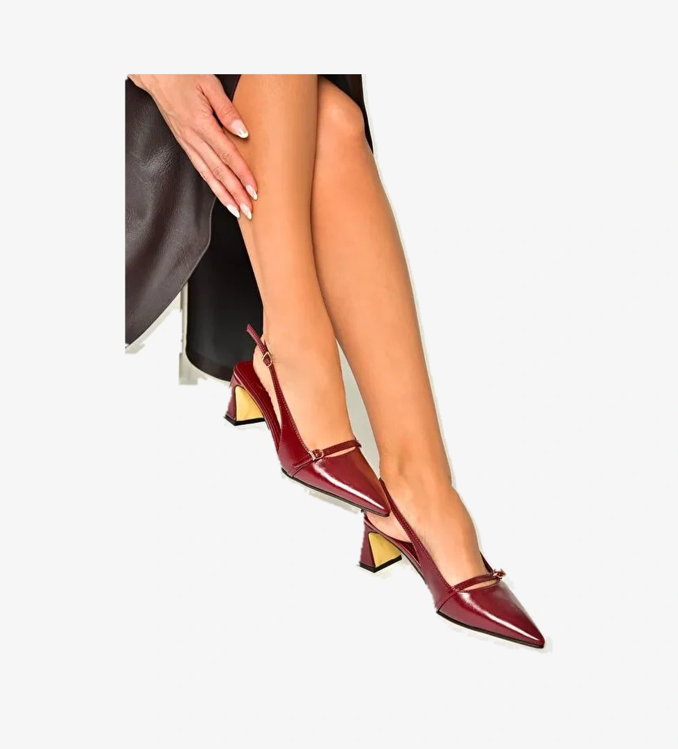 Bordo Kadın Topuklu Ayakkabı U6540787