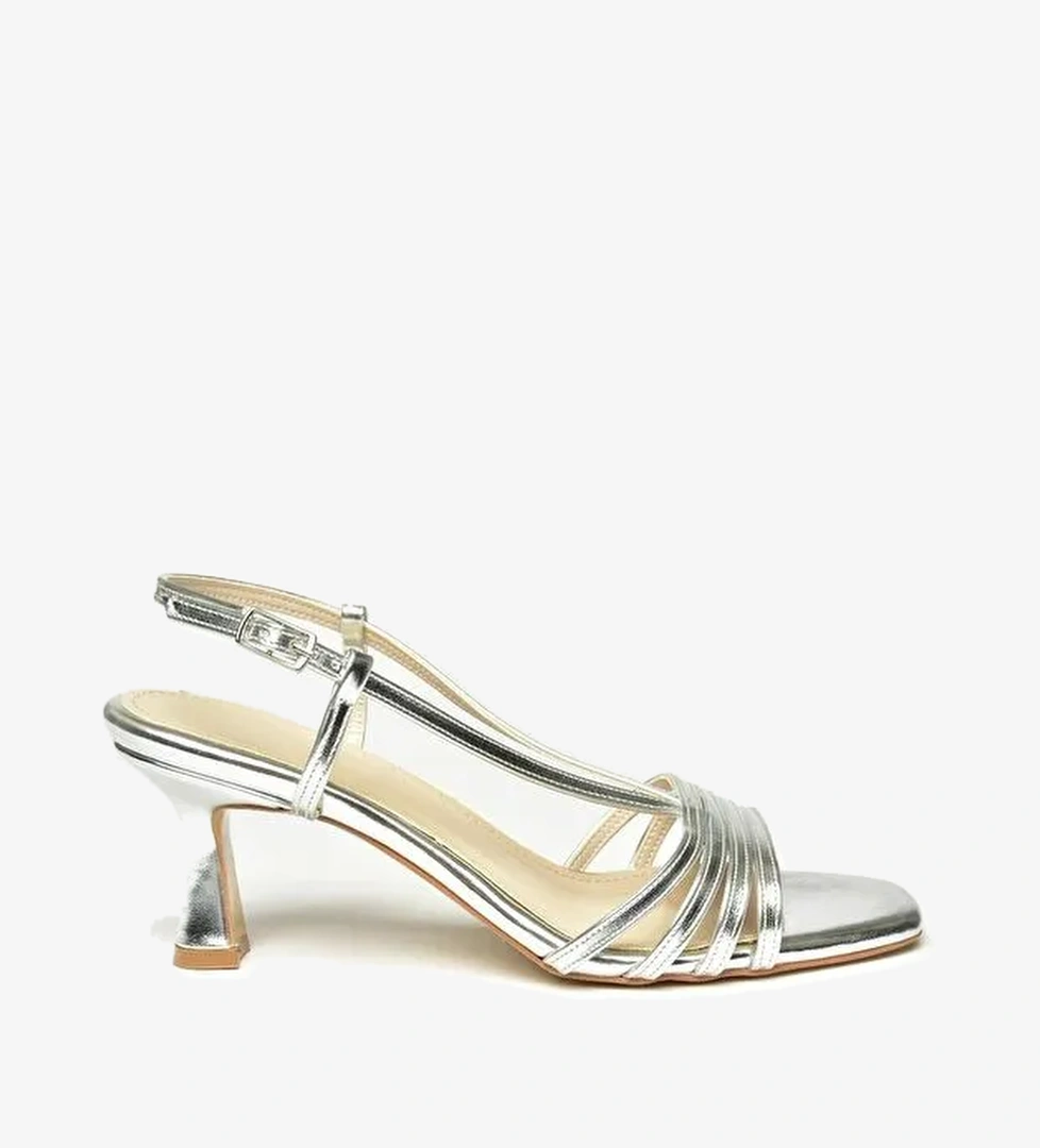 Gümüş Kadın Topuklu Ayakkabı U5695196