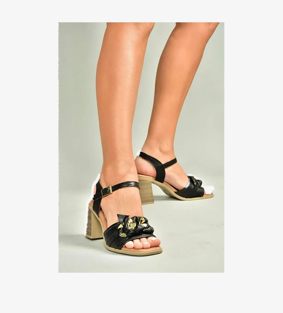 Siyah Kadın Topuklu Ayakkabı U5550208 - Görsel 1