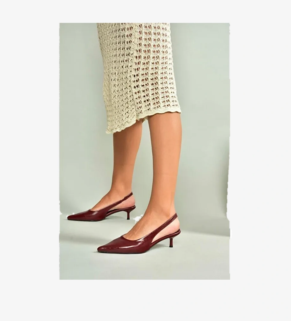 Bordo Kadın Topuklu Ayakkabı U5184398